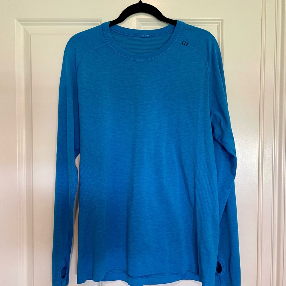 Lululemon Athletica Blue Long Sleeve Tee Size Large